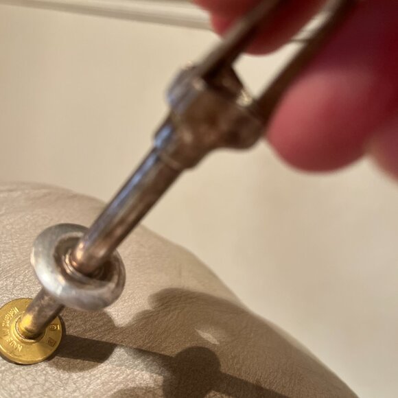 Vintage sugar cube olive tongs spring loaded royal crown 4 1/2” Sweden - Picture 2 of 5